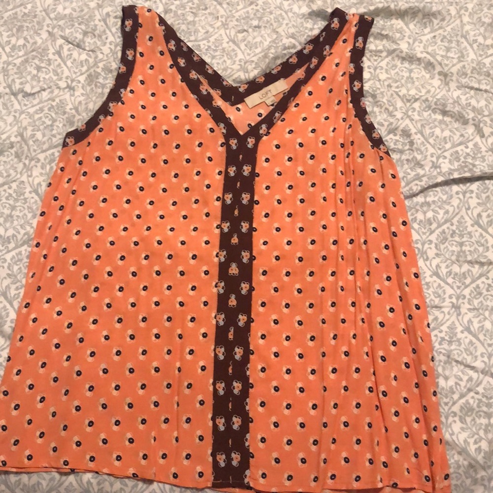 Loft pink tank top blouse